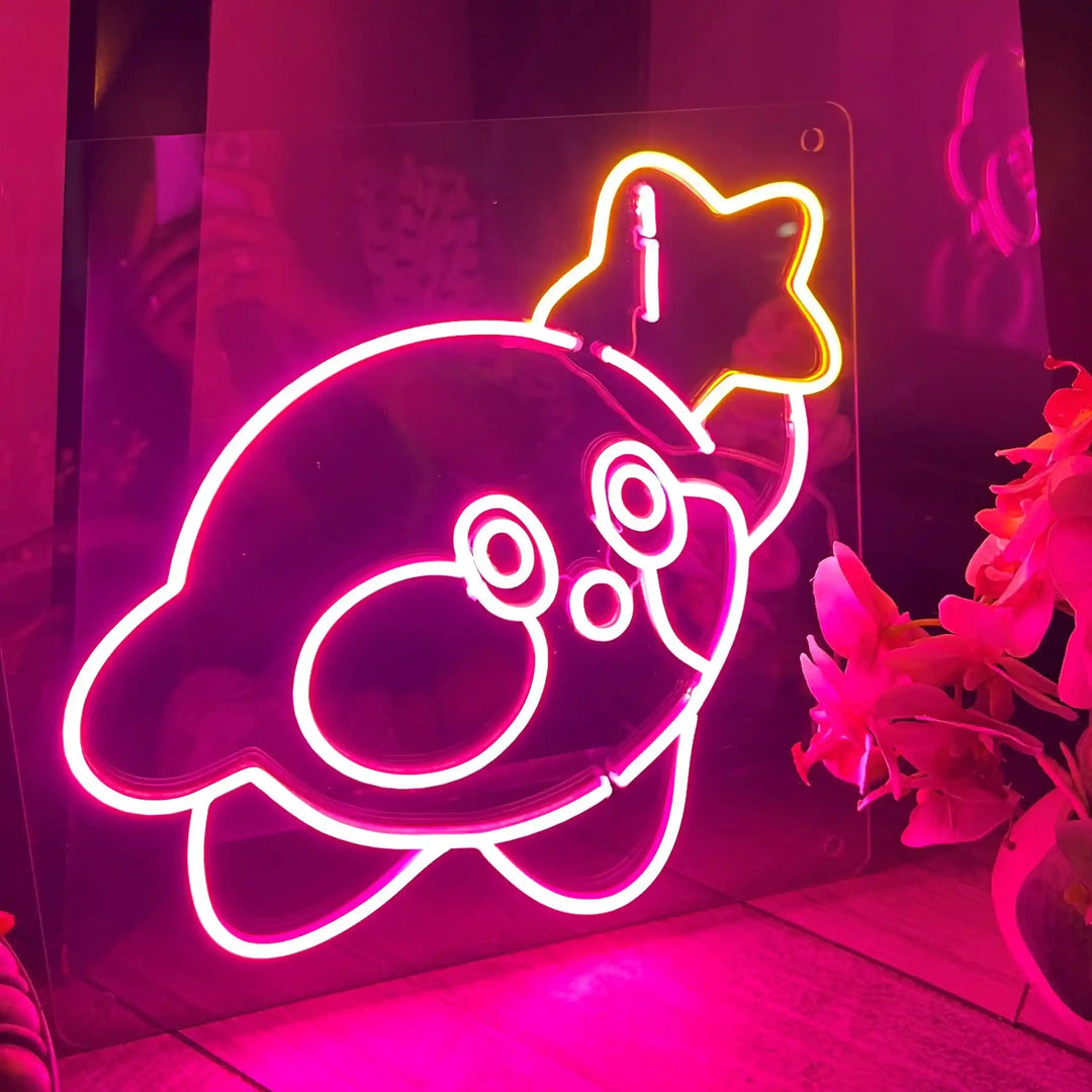 Kirby Neon Sign | Playful Radiance - Brighten Your Space with Neon Magic - from manhattonneons.com.
