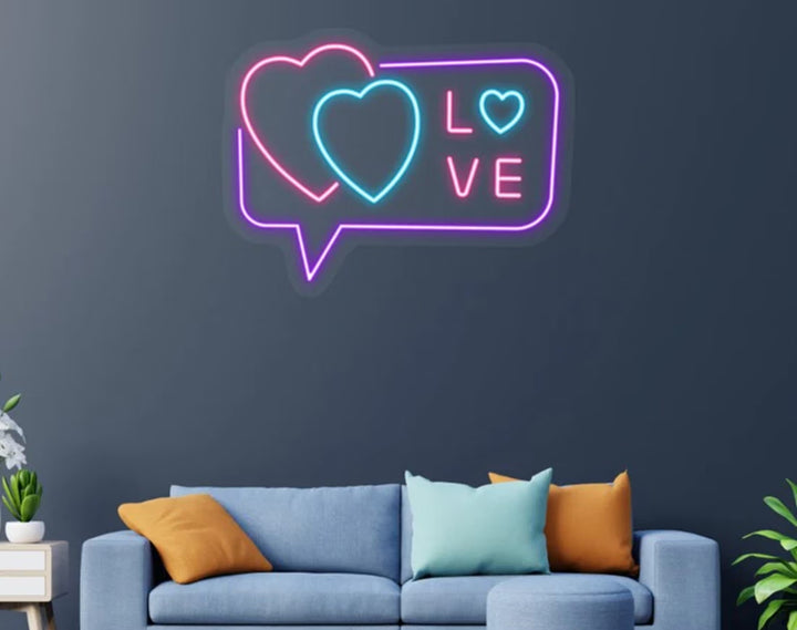 Love Found Online Couple Valentine's Day Neon Sign by manhattanneons.com – Celebrate digital-age romance in neon style.