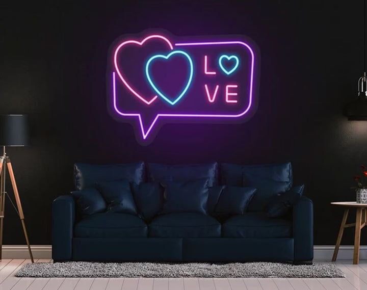 Love Found Online Couple Valentine's Day Neon Sign