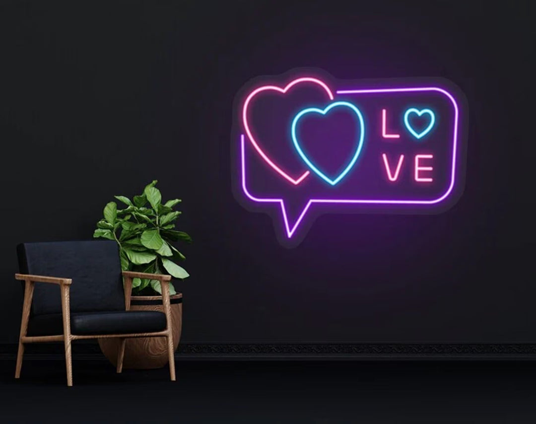 Love Found Online Couple Valentine's Day Neon Sign