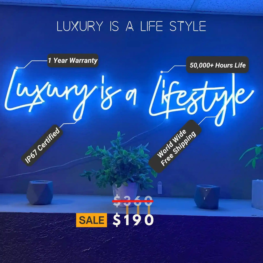 Luxury Is A Life Style Trendy Neon Sign - ManhattanNeons, illuminating your space with style and sophistication.