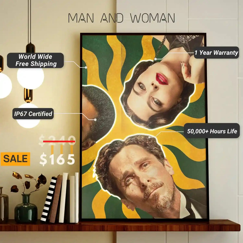Man and Woman UV Light Neon Signs | Illuminate Your Space - from manhattonneons.com.