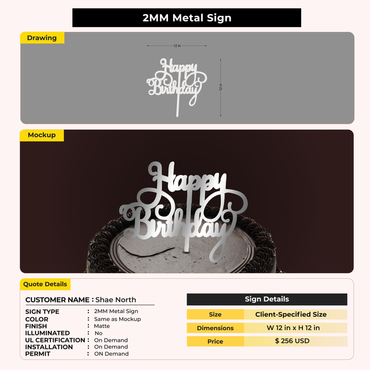 Custom Signs for Shae North