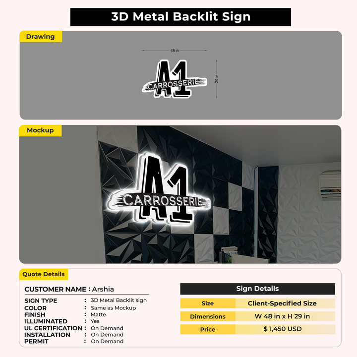 Custom Signs for Arshia