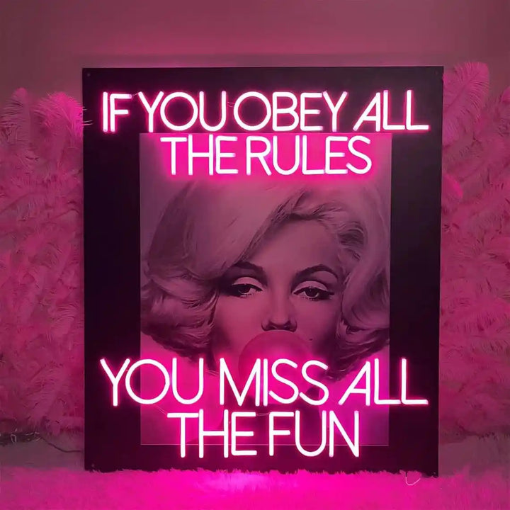 Marilyn Monroe UV Printed Neon Artwork | Illuminate Your Space with Iconic Elegance - from manhattonneons.com.