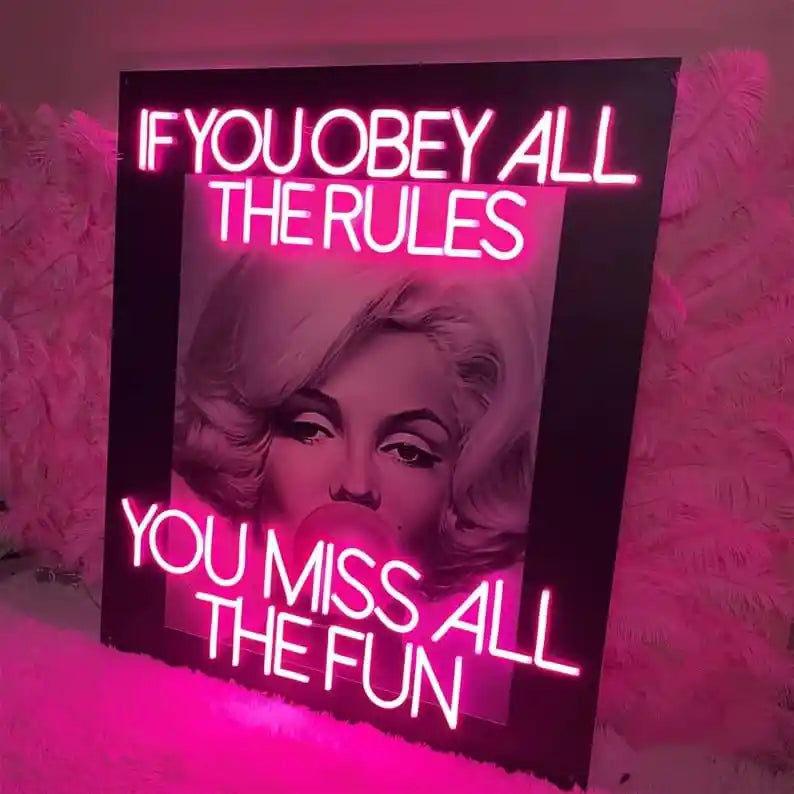 Marilyn Monroe UV Printed Neon Artwork | Illuminate Your Space with Iconic Elegance - from manhattonneons.com.