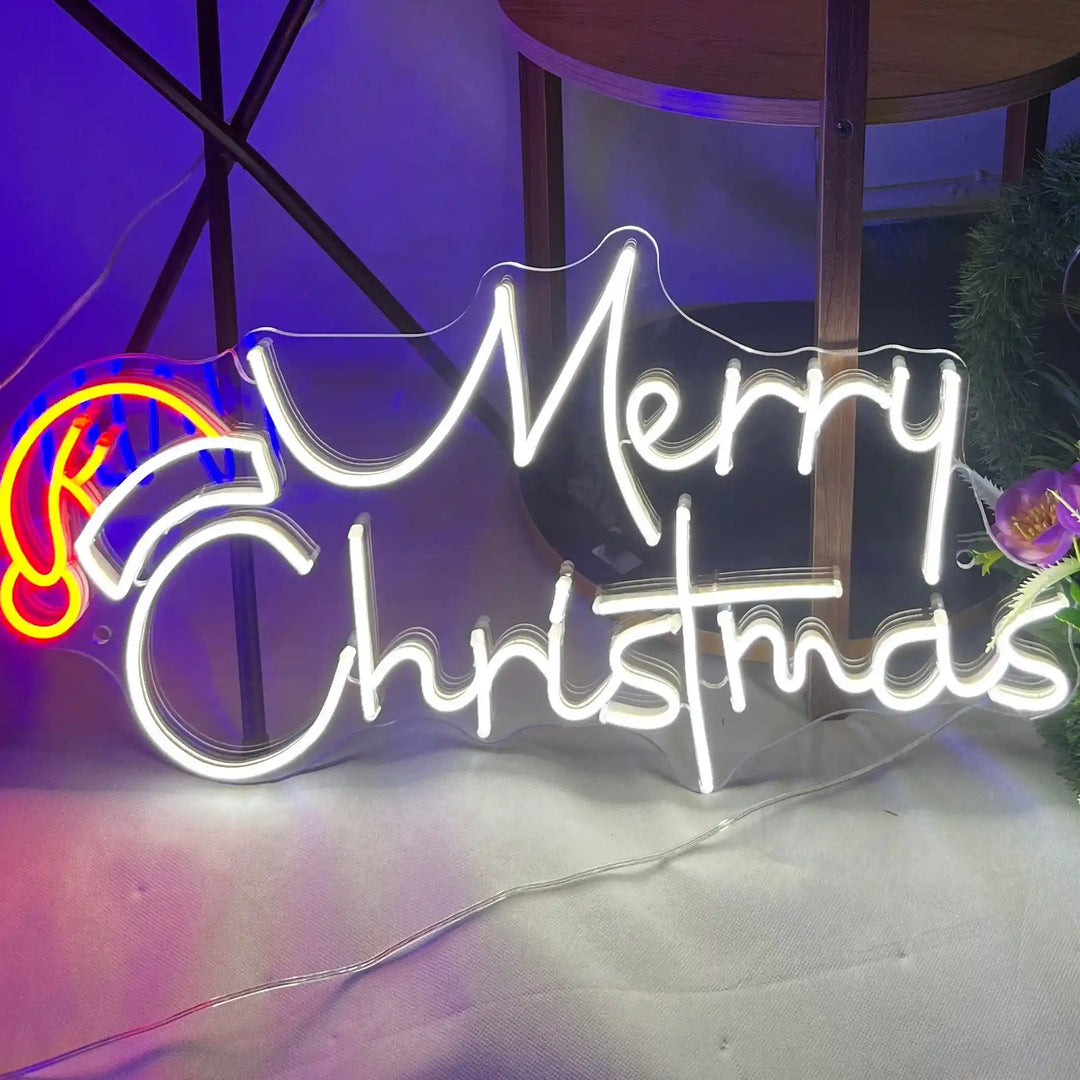 Merry Christmas Neon Sign | Illuminate the Holidays with our Festive Glow - from manhattonneons.com.