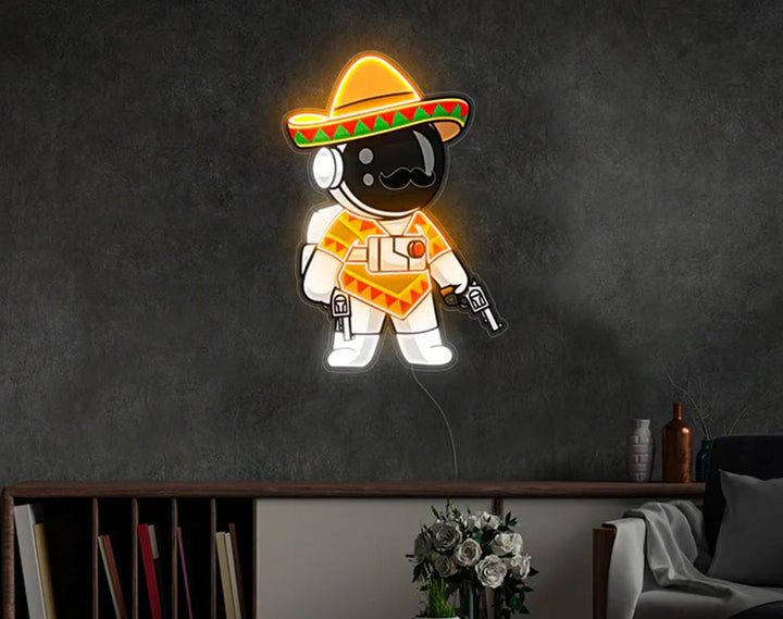 Mexican Guns LED Neon Sign by manhattanneons.com - Bold neon artwork.