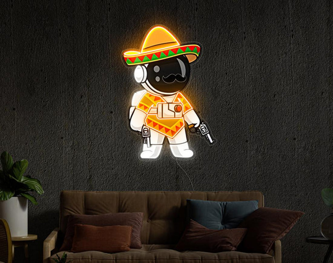 Mexican Guns LED Neon Sign by manhattanneons.com - Bold neon artwork.