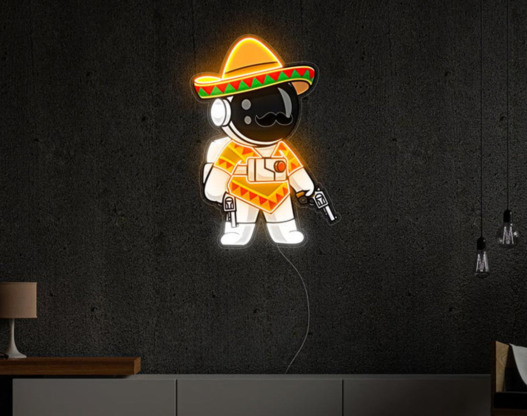Mexican Guns LED Neon Sign by manhattanneons.com - Bold neon artwork.