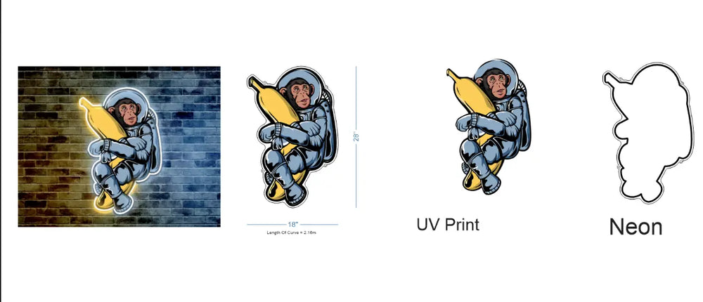 Monkey UV Light Neon Artwork | Illuminate Your Space ManhattanNeons