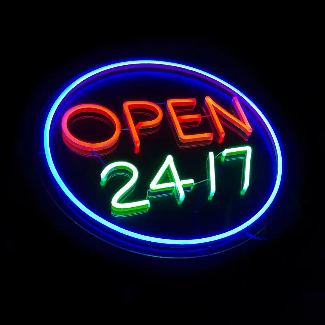 Open Neon Sign - Illuminated Welcome - from manhattonneons.com.