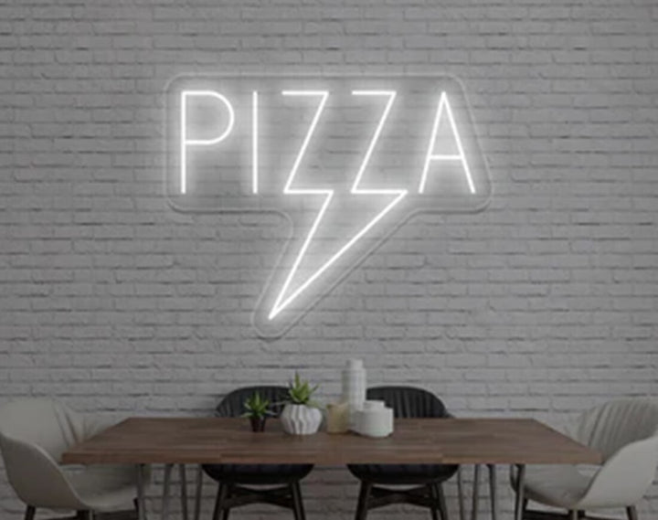 Pizza Bolt LED Neon Sign by manhattanneons.com - Creative neon decor for pizza spots.