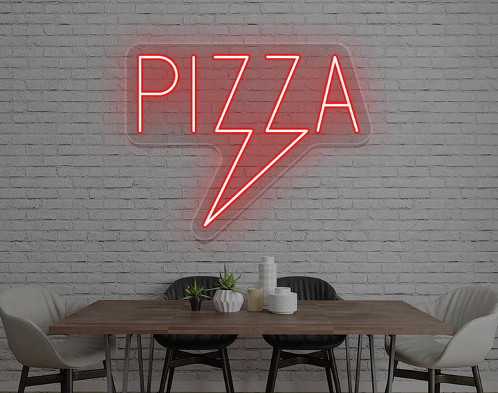 Pizza Bolt LED Neon Sign by manhattanneons.com - Creative neon decor for pizza spots.