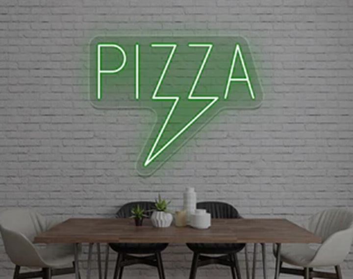 Pizza Bolt LED Neon Sign by manhattanneons.com - Creative neon decor for pizza spots.
