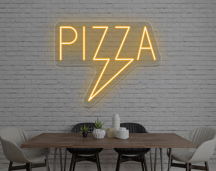 Pizza Bolt LED Neon Sign by manhattanneons.com - Creative neon decor for pizza spots.