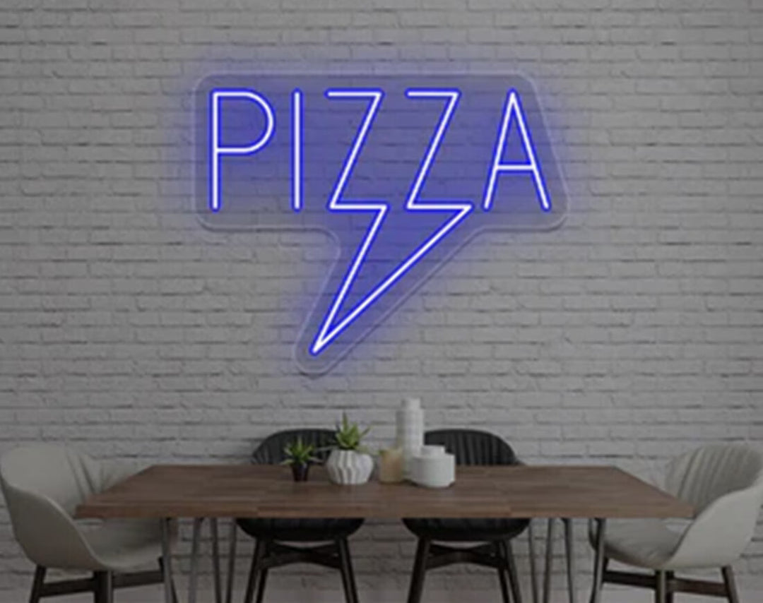 Pizza Bolt LED Neon Sign by manhattanneons.com - Creative neon decor for pizza spots.