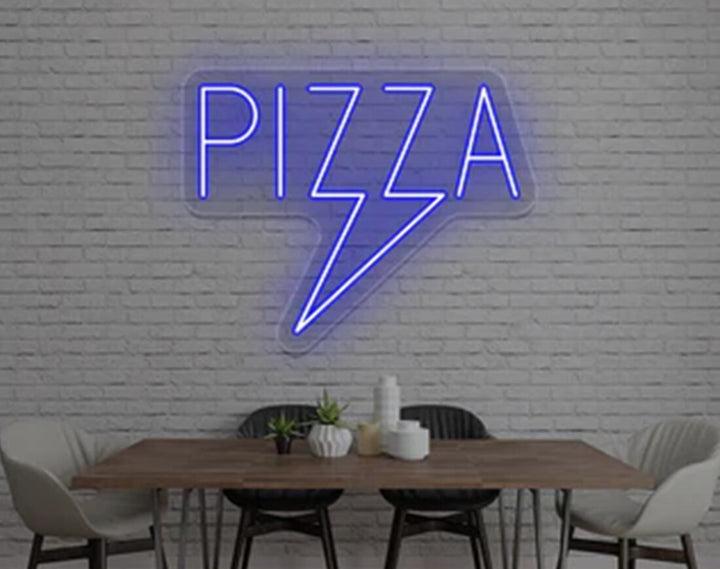Pizza Bolt LED Neon Sign by manhattanneons.com - Creative neon decor for pizza spots.