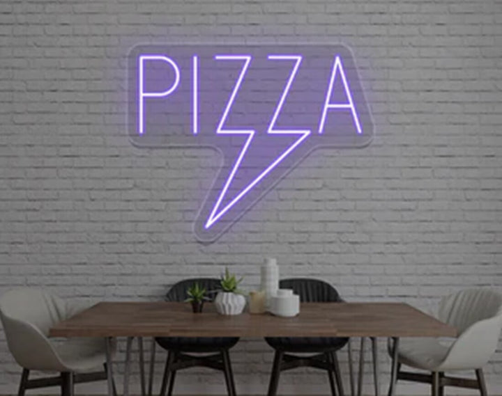 Pizza Bolt LED Neon Sign by manhattanneons.com - Creative neon decor for pizza spots.