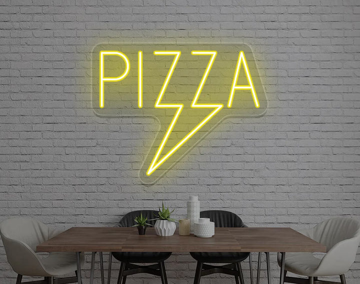 Pizza Bolt LED Neon Sign by manhattanneons.com - Creative neon decor for pizza spots.