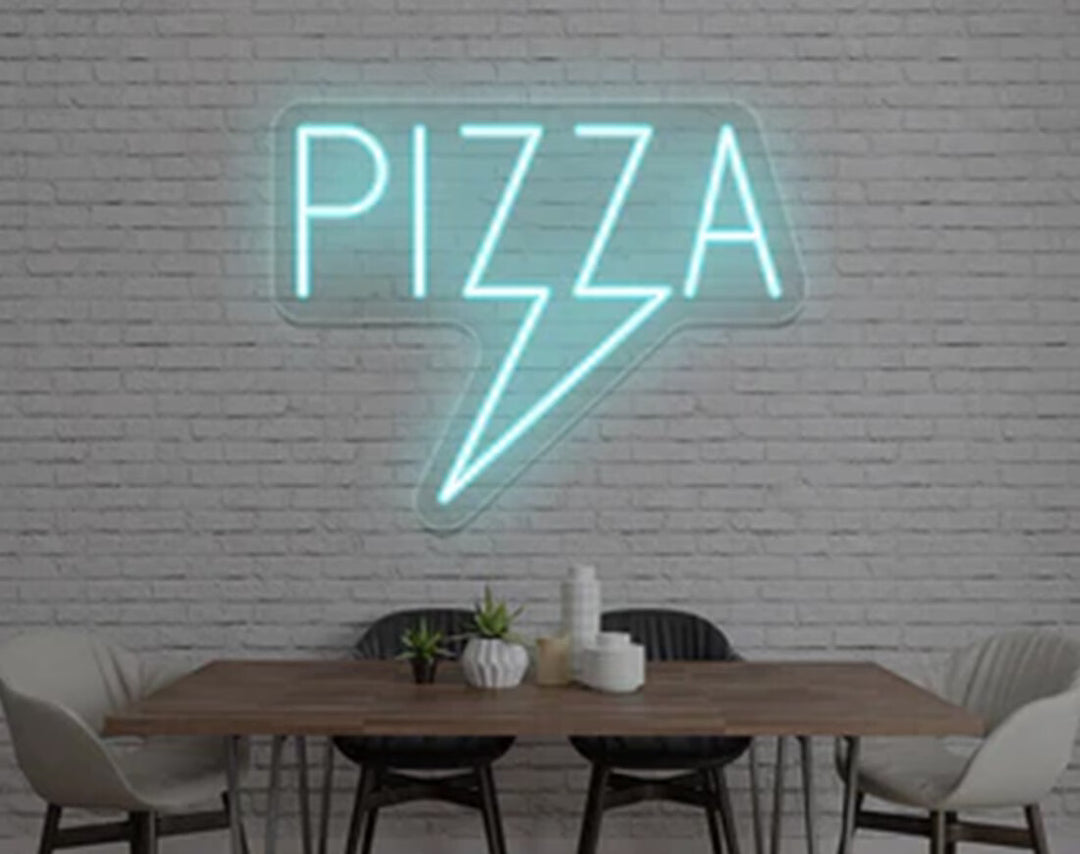 Pizza Bolt LED Neon Sign by manhattanneons.com - Creative neon decor for pizza spots.