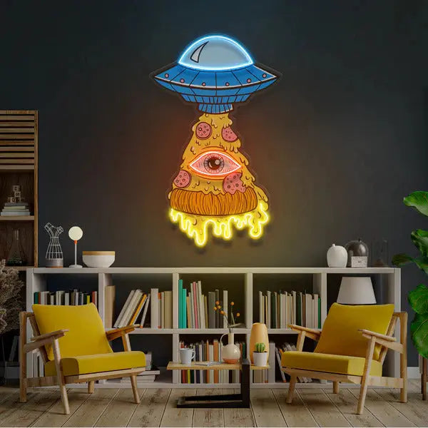 Pizza UFO UV Light | Neon Artistry & Easy Installation ManhattanNeons
