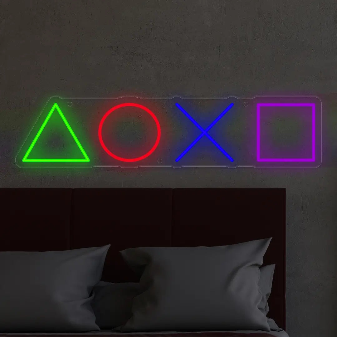 PlayStation Controls Neon Sign - ManhattanNeons