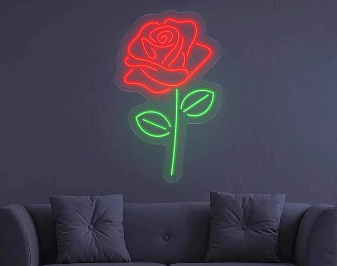 Radiant Roses Valentine's Day Neon Sign by manhattanneons.com - Illuminate your space with romantic elegance.