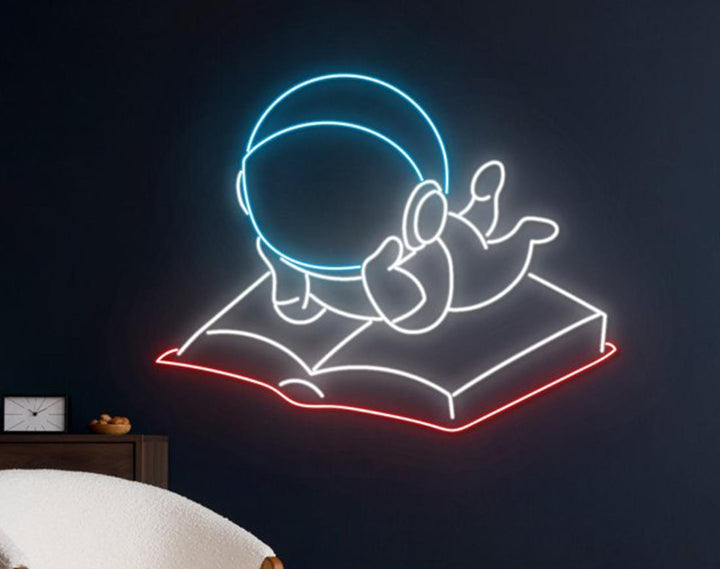 Reading Book LED Neon Sign by manhattanneons.com - Calm and cozy neon reading vibe.