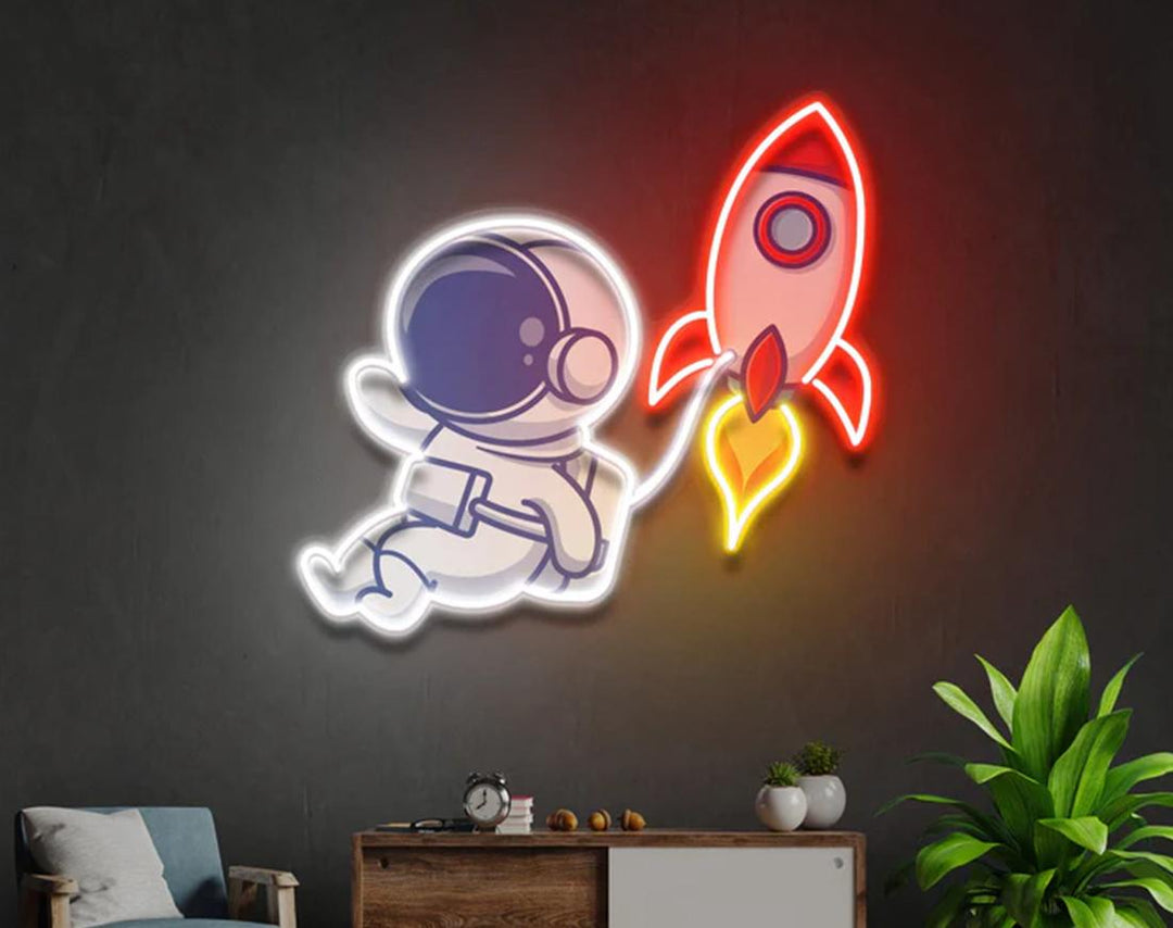 Rocket LED Neon Sign by manhattanneons.com - Futuristic and dynamic neon glow.