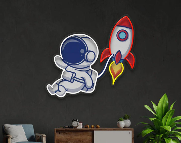 Rocket LED Neon Sign by manhattanneons.com - Futuristic and dynamic neon glow.