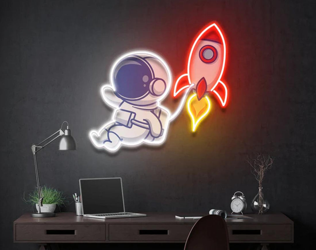 Rocket LED Neon Sign by manhattanneons.com - Futuristic and dynamic neon glow.