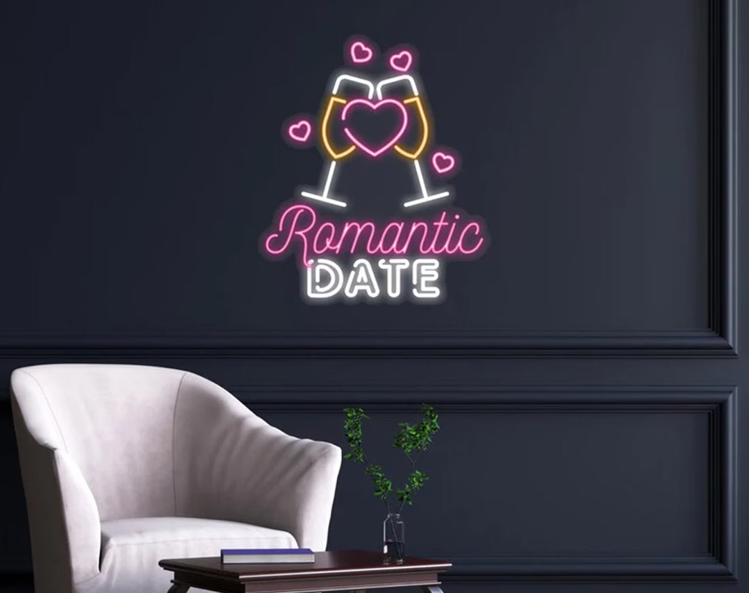 Romantic Date Valentine's Day Neon Sign