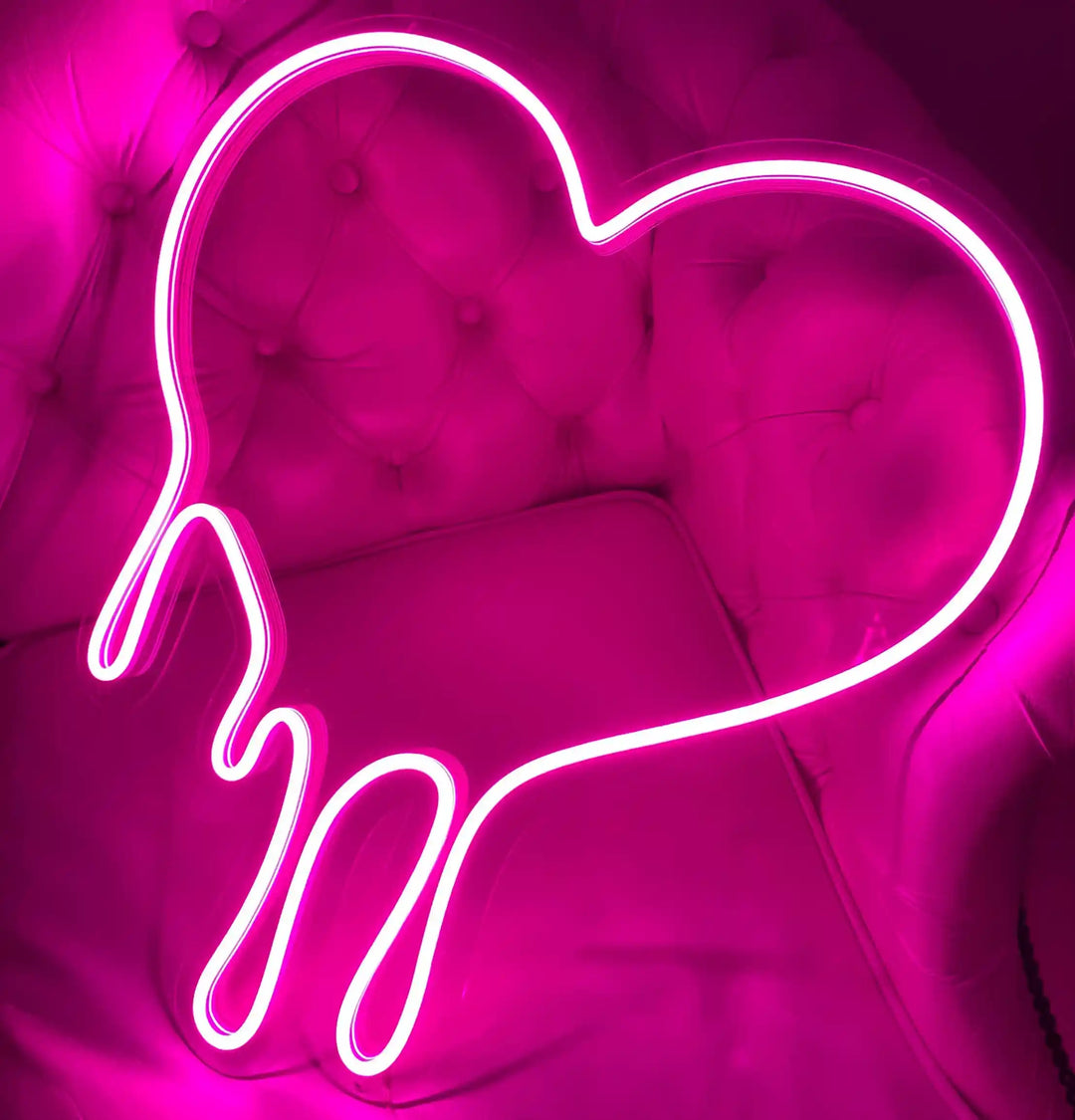 Romantic Dripping Heart Trendy Neon Sign - Illuminate Your Love ManhattanNeons with a Touch of Magic