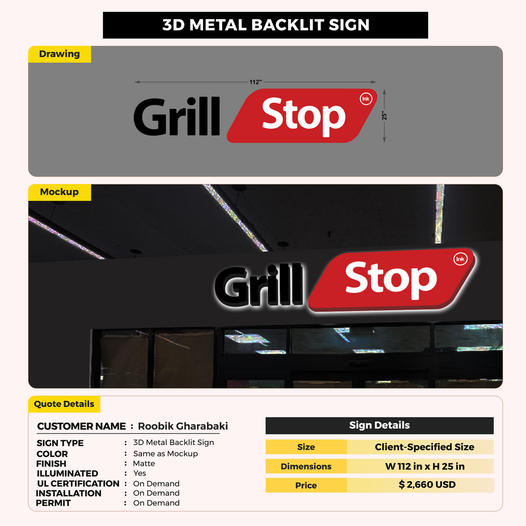 Custom Signs For Roobik Gharabaki