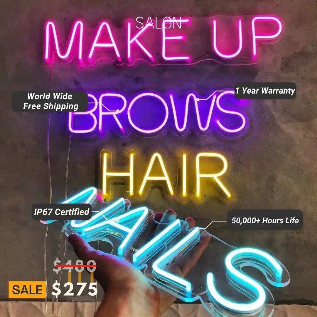 Salon Trendy Neon Sign - ManhattanNeons, illuminating your space with style and sophistication.