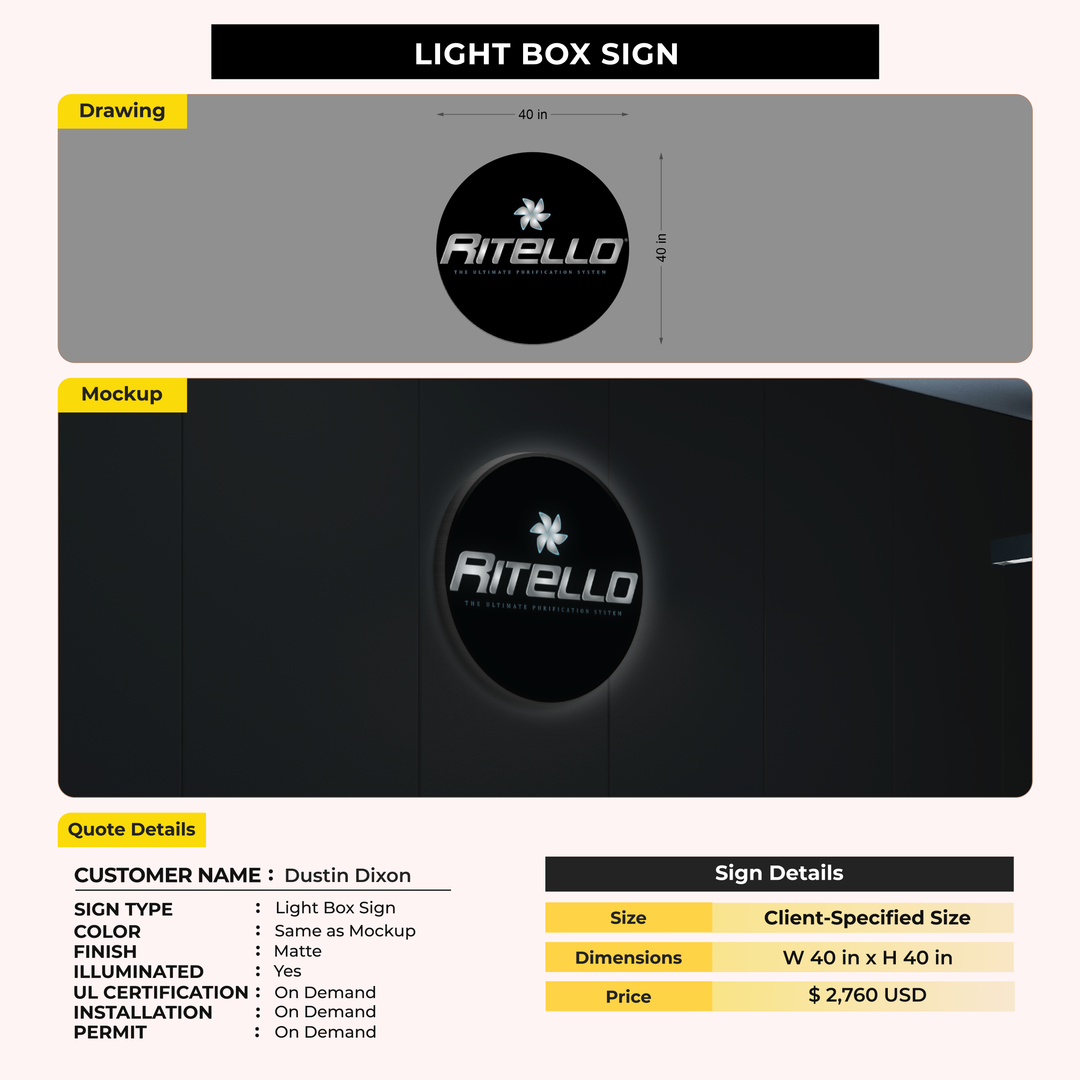 Business Signage for Dustin Dixon