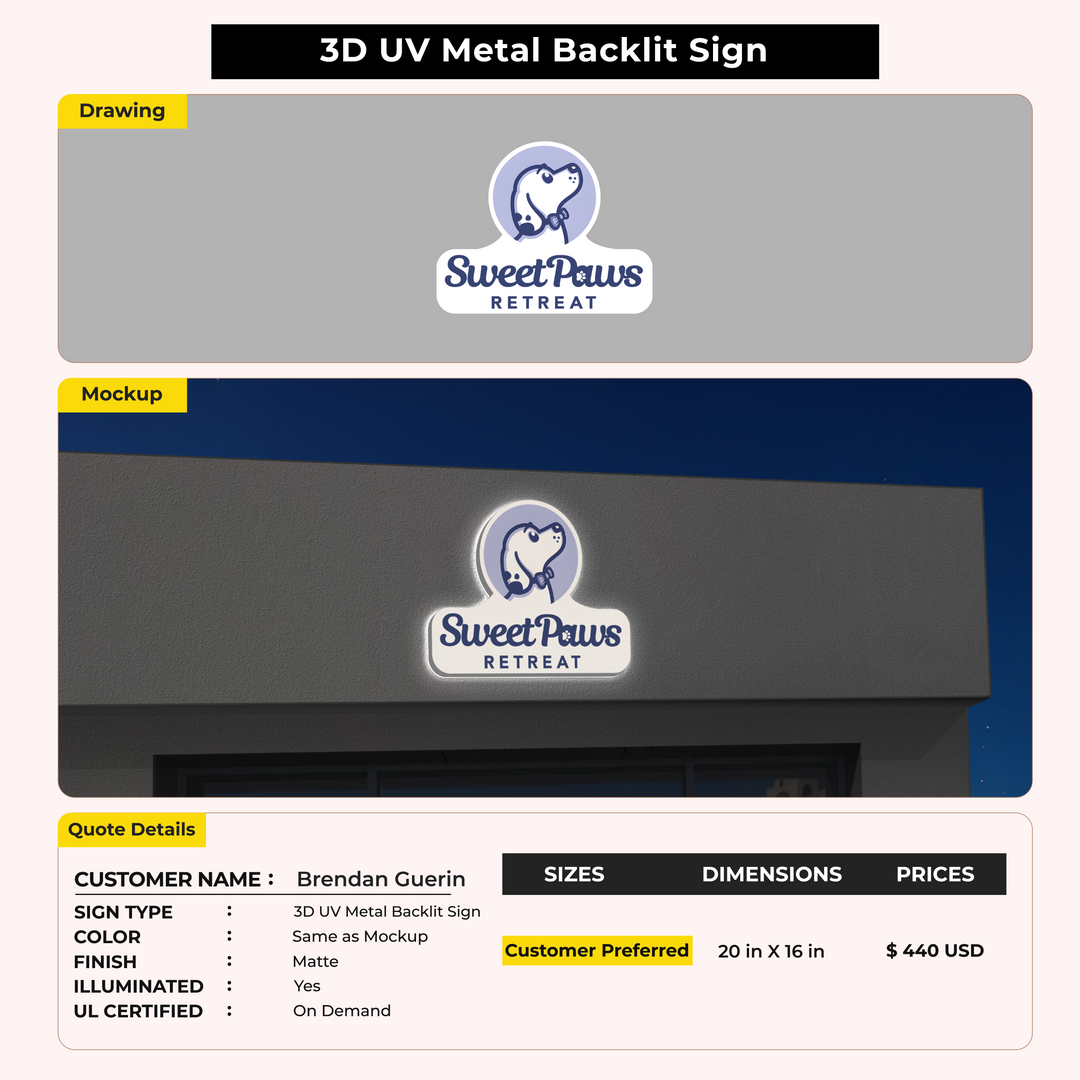 Custom Signs For Brendan Guerin