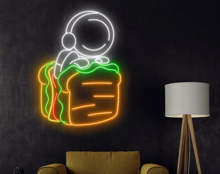 Sit On Sandwich LED Neon Sign by manhattanneons.com - Fun foodie design in neon.