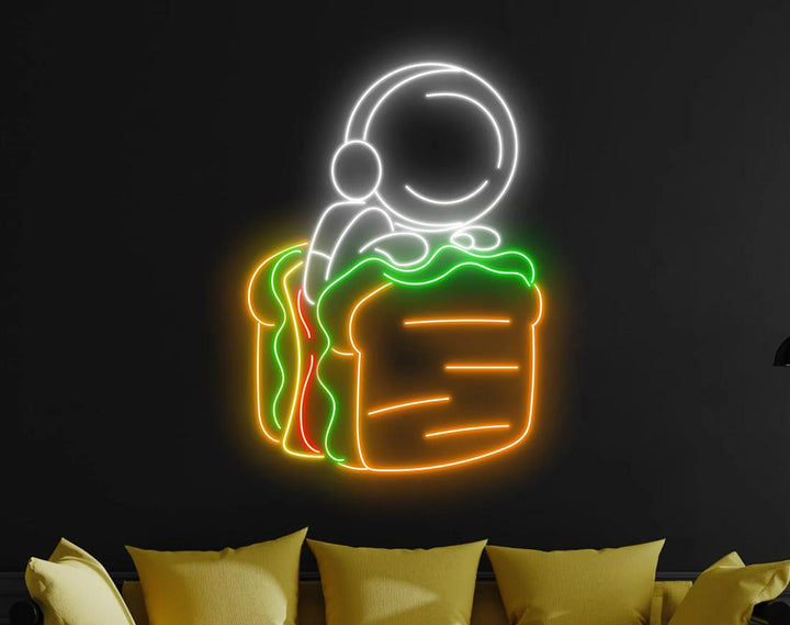 Sit On Sandwich LED Neon Sign by manhattanneons.com - Fun foodie design in neon.