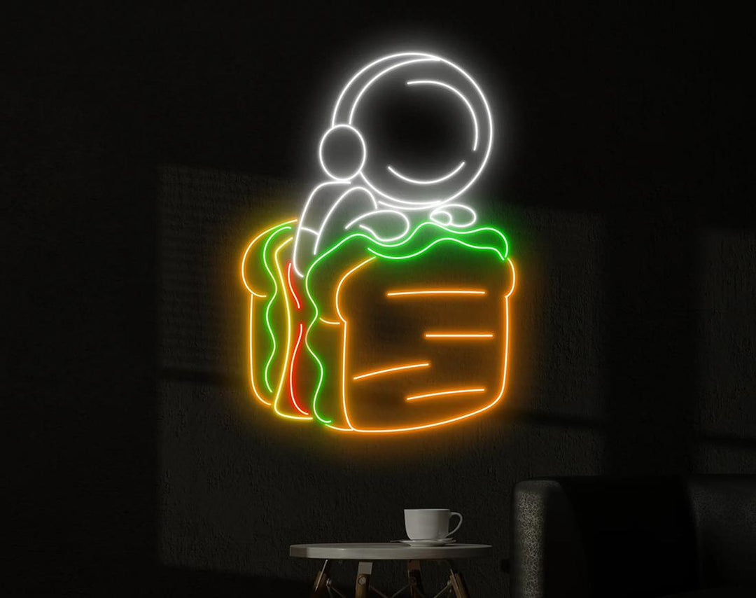 Sit On Sandwich LED Neon Sign by manhattanneons.com - Fun foodie design in neon.