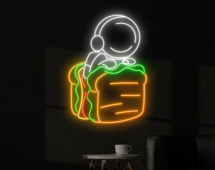 Sit On Sandwich LED Neon Sign by manhattanneons.com - Fun foodie design in neon.