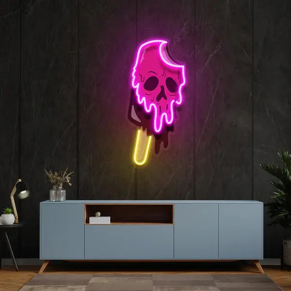 Skull Ice Cream UV Light | Neon Artwork & Installation Kit ManhattanNeons
