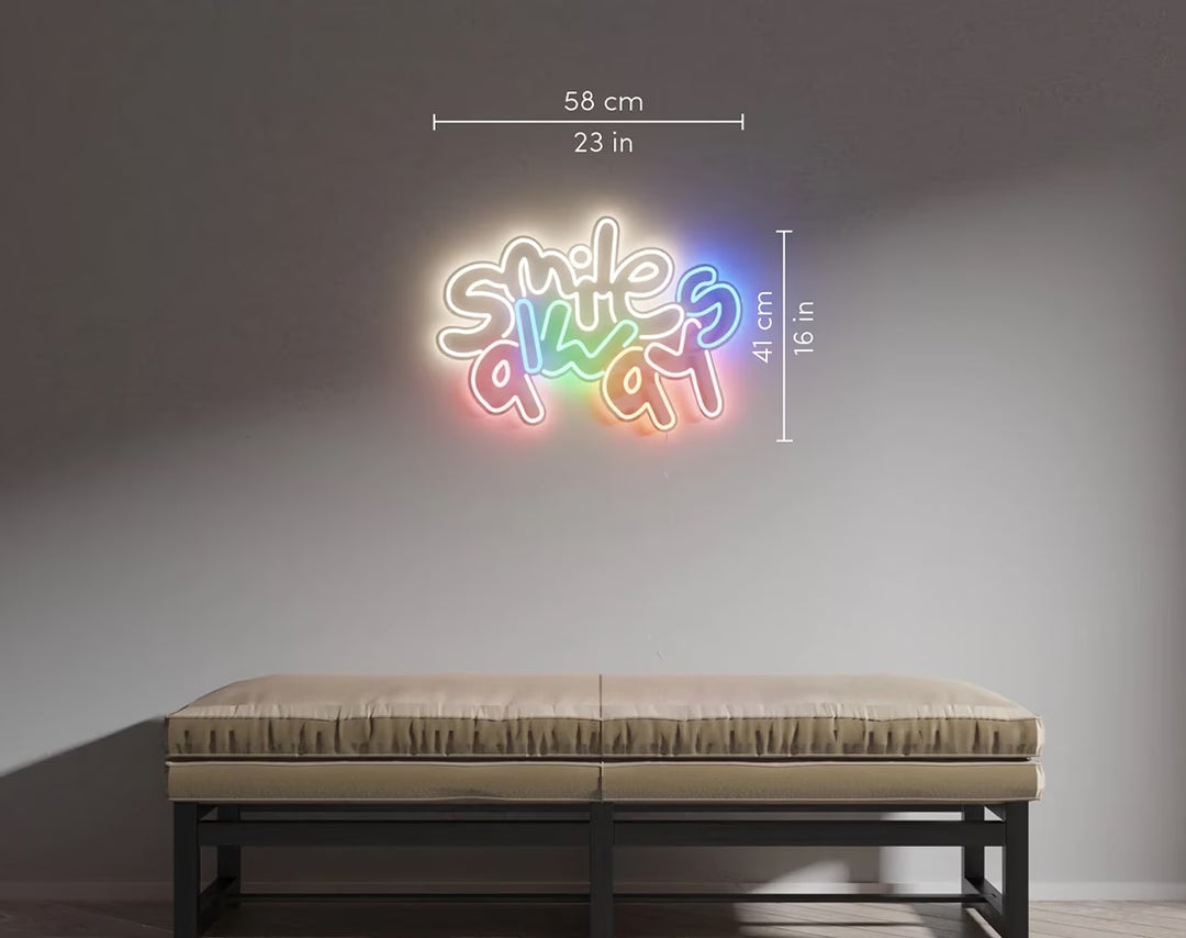 Smile Always by Vic Garcia Mother's Day Neon Sign by manhattanneons.com - Transform your space with LED Neon Sign