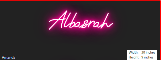 Custom neon sign for Baset Rahmani