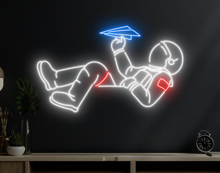 Spaceman LED Neon Sign by manhattanneons.com - Classic astronaut glow in neon.