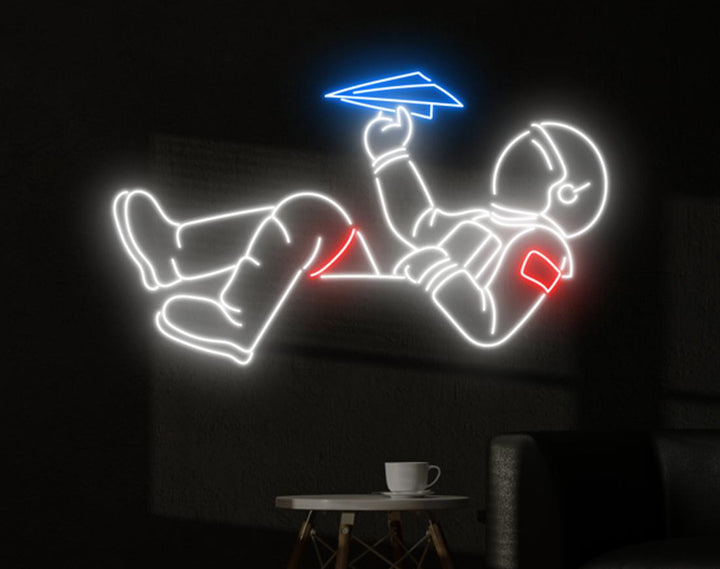 Spaceman LED Neon Sign by manhattanneons.com - Classic astronaut glow in neon.
