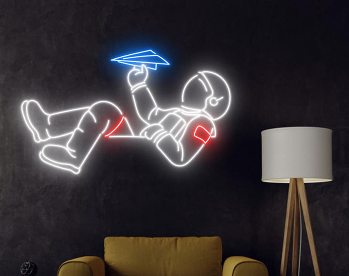 Spaceman LED Neon Sign by manhattanneons.com - Classic astronaut glow in neon.