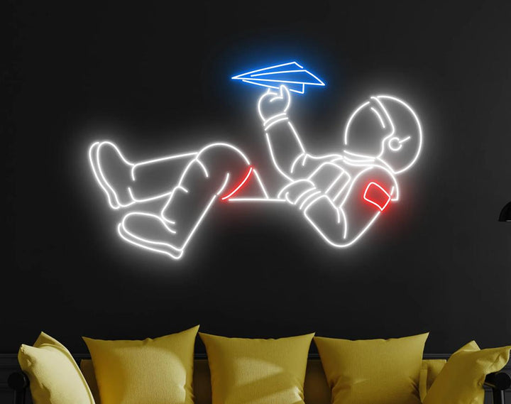 Spaceman LED Neon Sign by manhattanneons.com - Classic astronaut glow in neon.