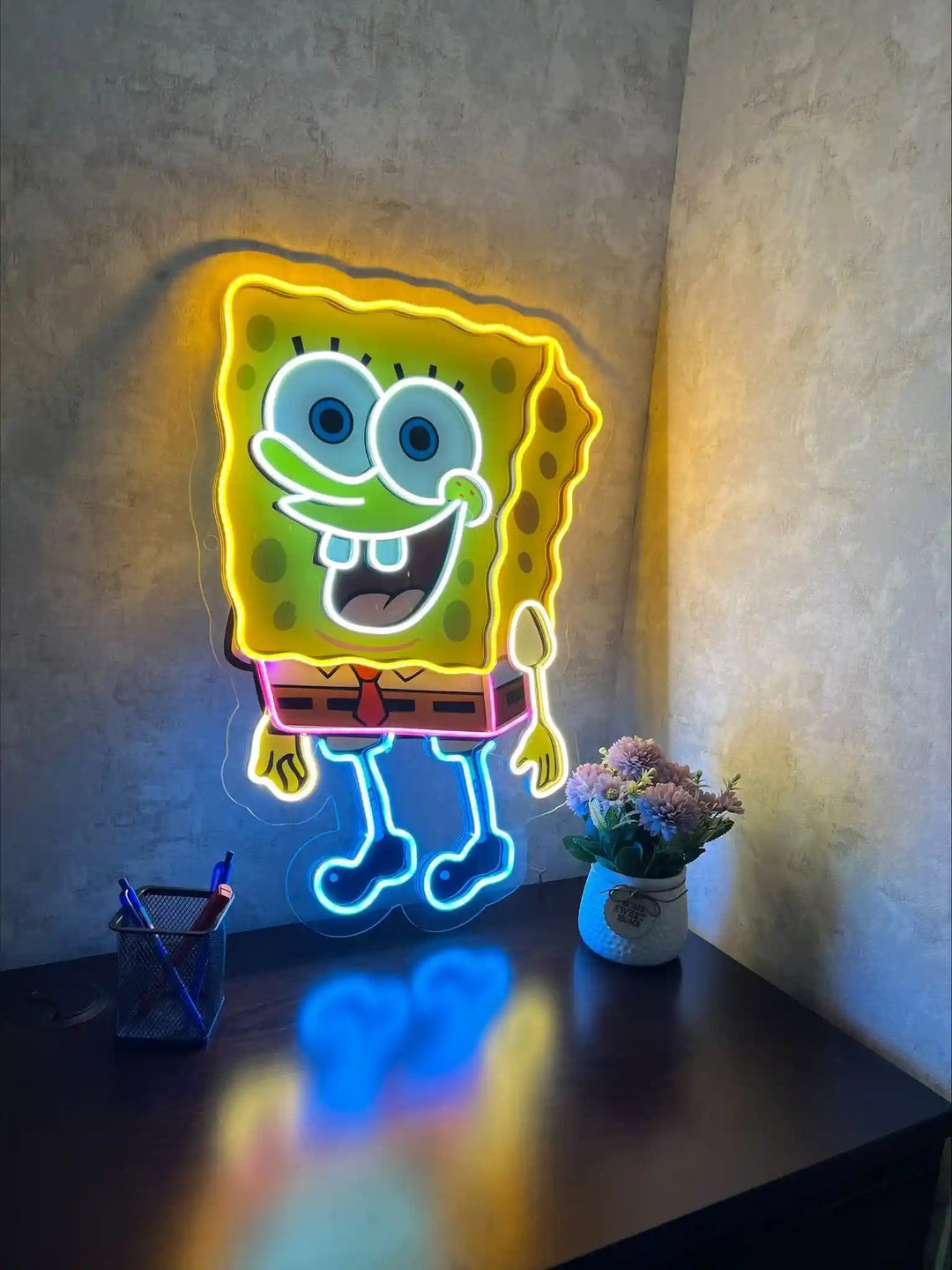 SpongeBob SquarePants UV x Neon Artwork: Nautical Delight - Vibrant underwater colors, whimsical design - from manhattonneons.com.